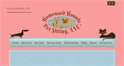 Desktop Screenshot of homewardhoundspetsitting.com